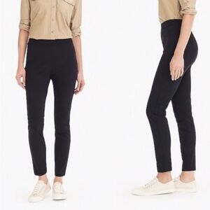 J Crew Ponte Knit Any Day Zippered Legging Pants Black Medium